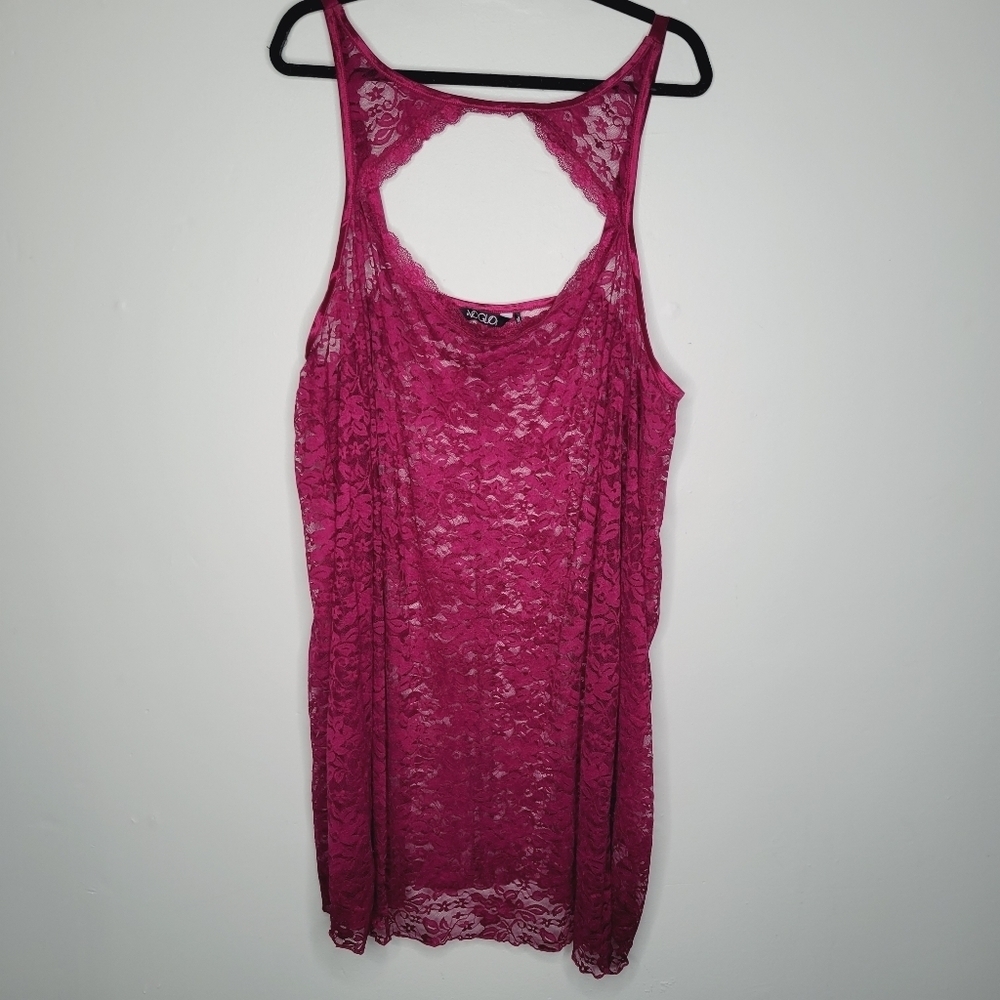 Penningtons Ti Voglio Raspberry Keyhole Lace Chemise